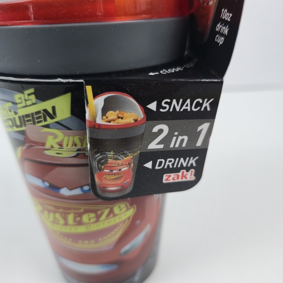 Zak Snak Disney Pixar Cars 3, Lightning Mcqueen, Jackson Storm, 2in1, Snack Cup - Picture 4 of 9